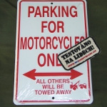 Cedule Motorcycle Parking Only