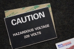 ttek Caution Hazardous Voltage 220