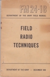 FM 24-18 Field Radio Techniques Manul